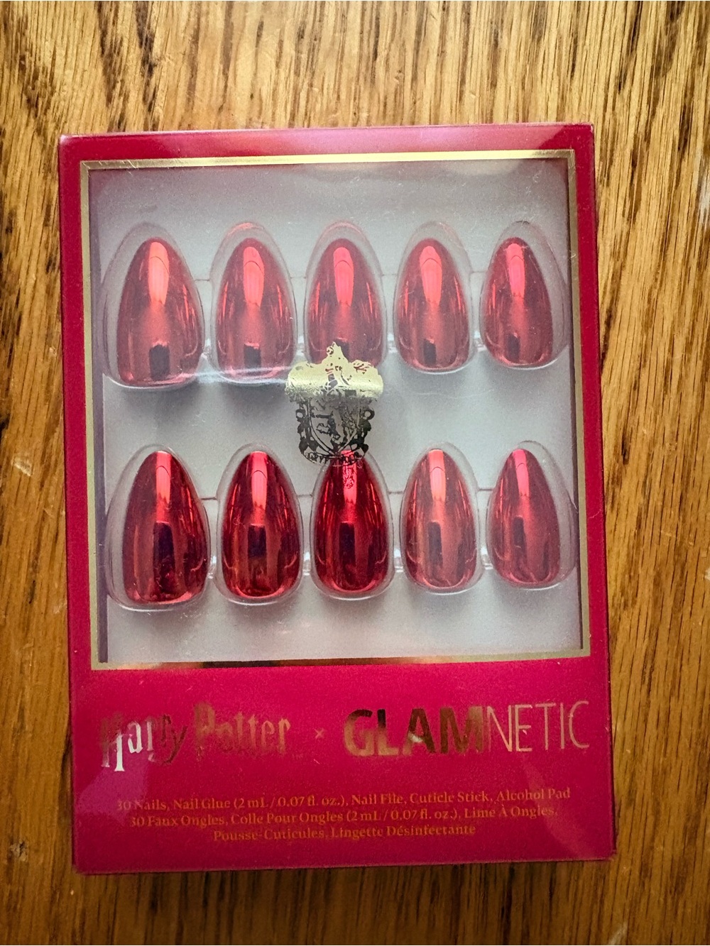 GLAMNETIC Harry Potter Red Chrome Press-On Nails Godric Gryffindor
